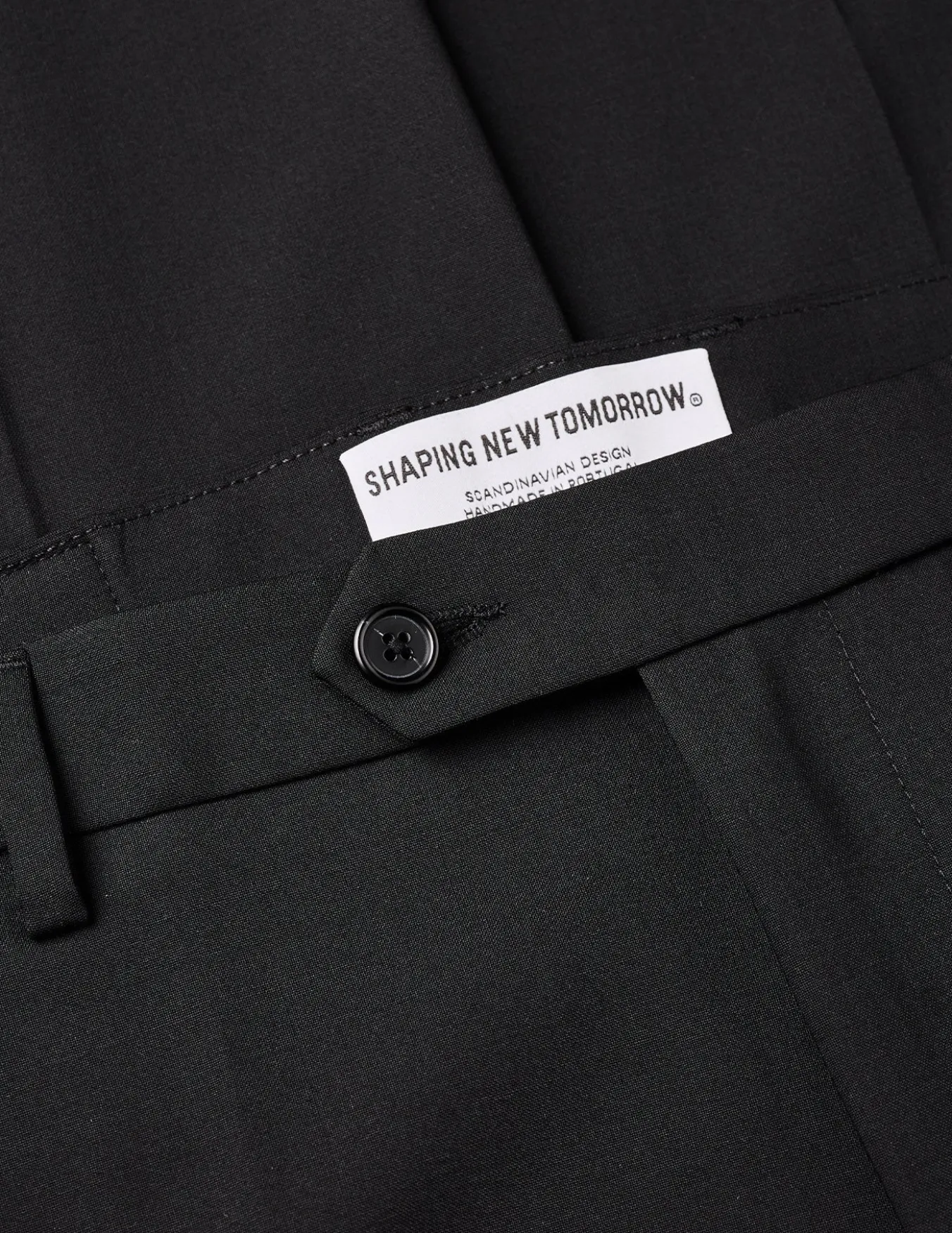 Tech Wool Suit Pants Slim Black