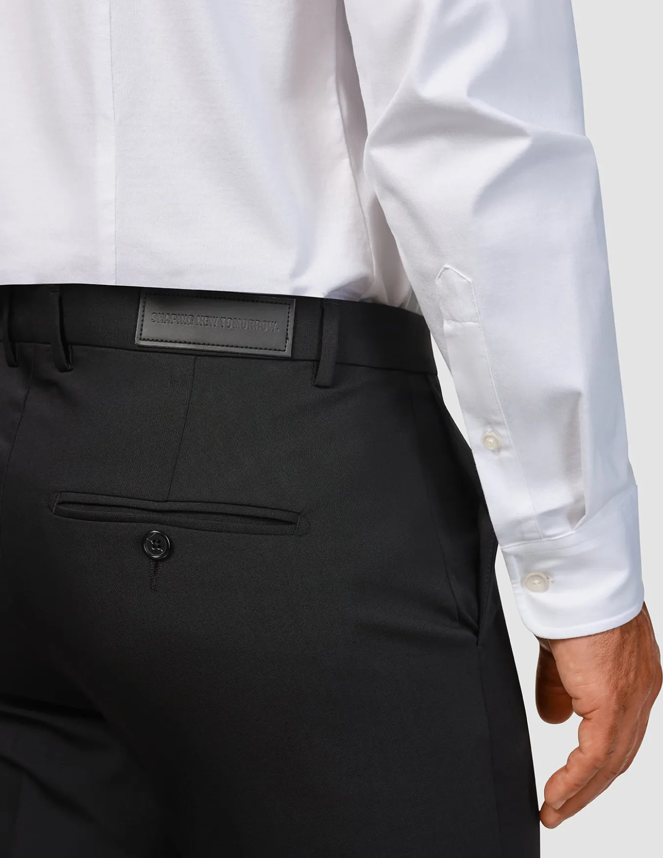 Tech Wool Suit Pants Slim Black