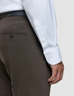 Tech Wool Suit Pants Slim Cocoa Brown
