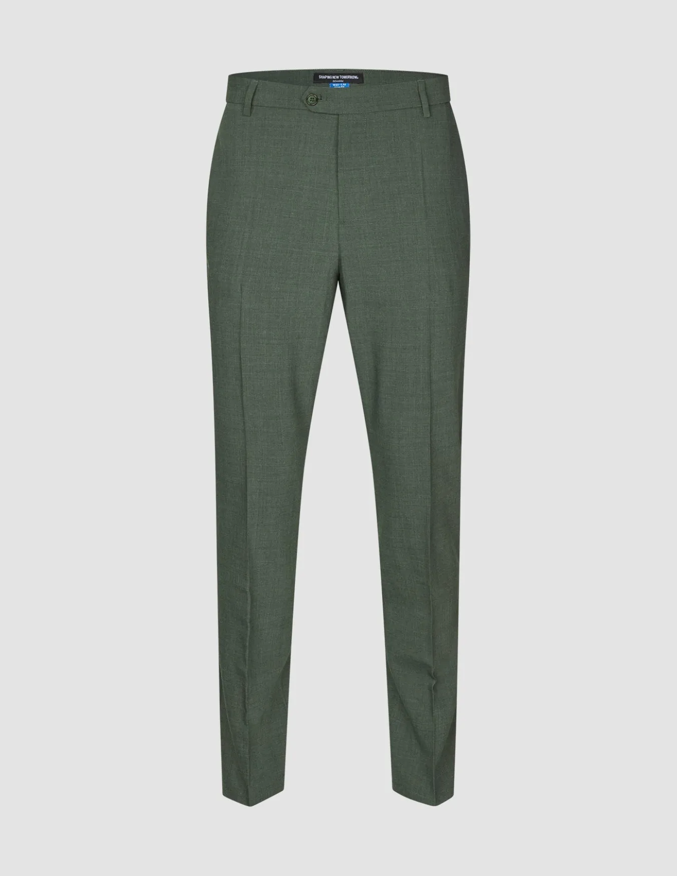 Tech Wool Suit Pants Slim Green Night