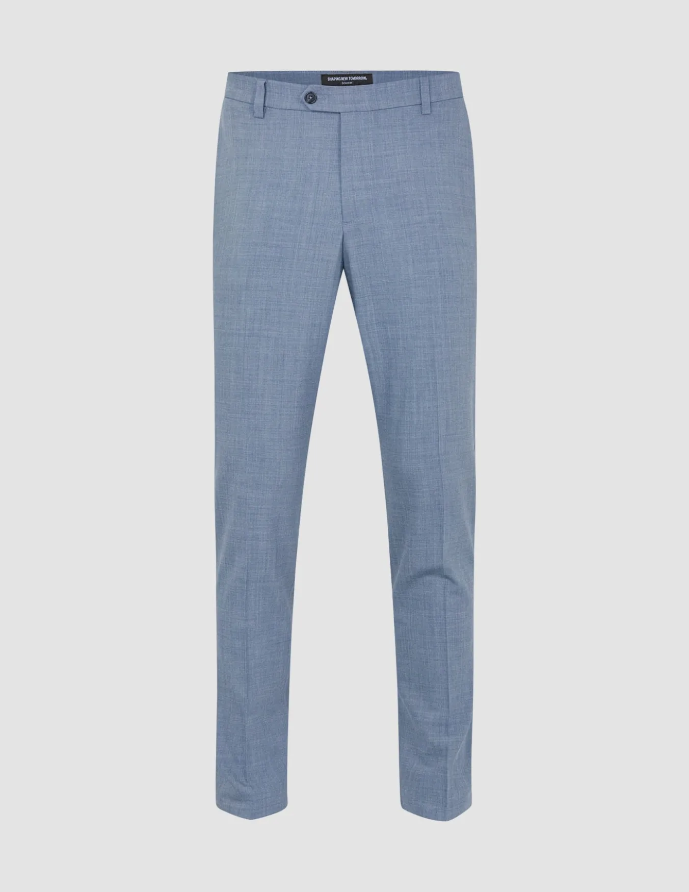Tech Wool Suit Pants Slim Light Blue