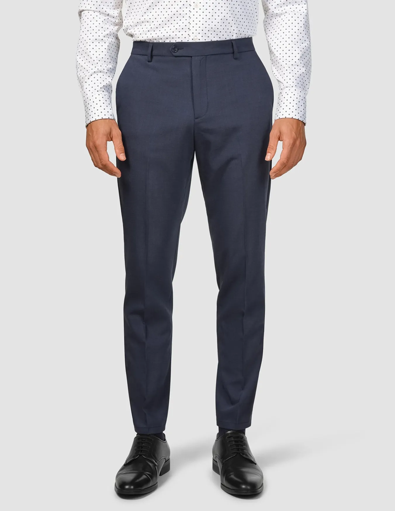 Tech Wool Suit Pants Slim Navy