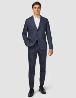 Tech Wool Suit Pants Slim Navy