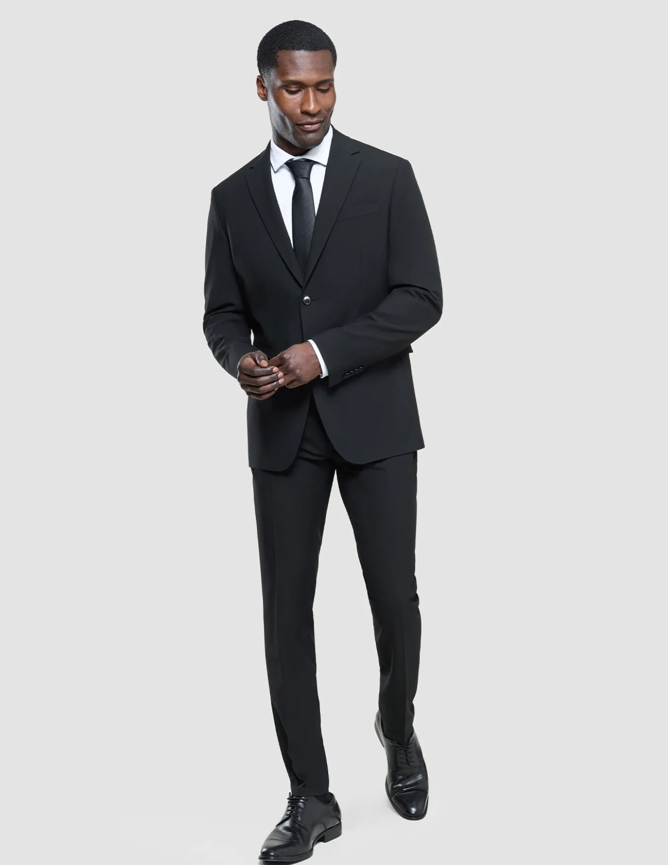 Tie Herringbone Black