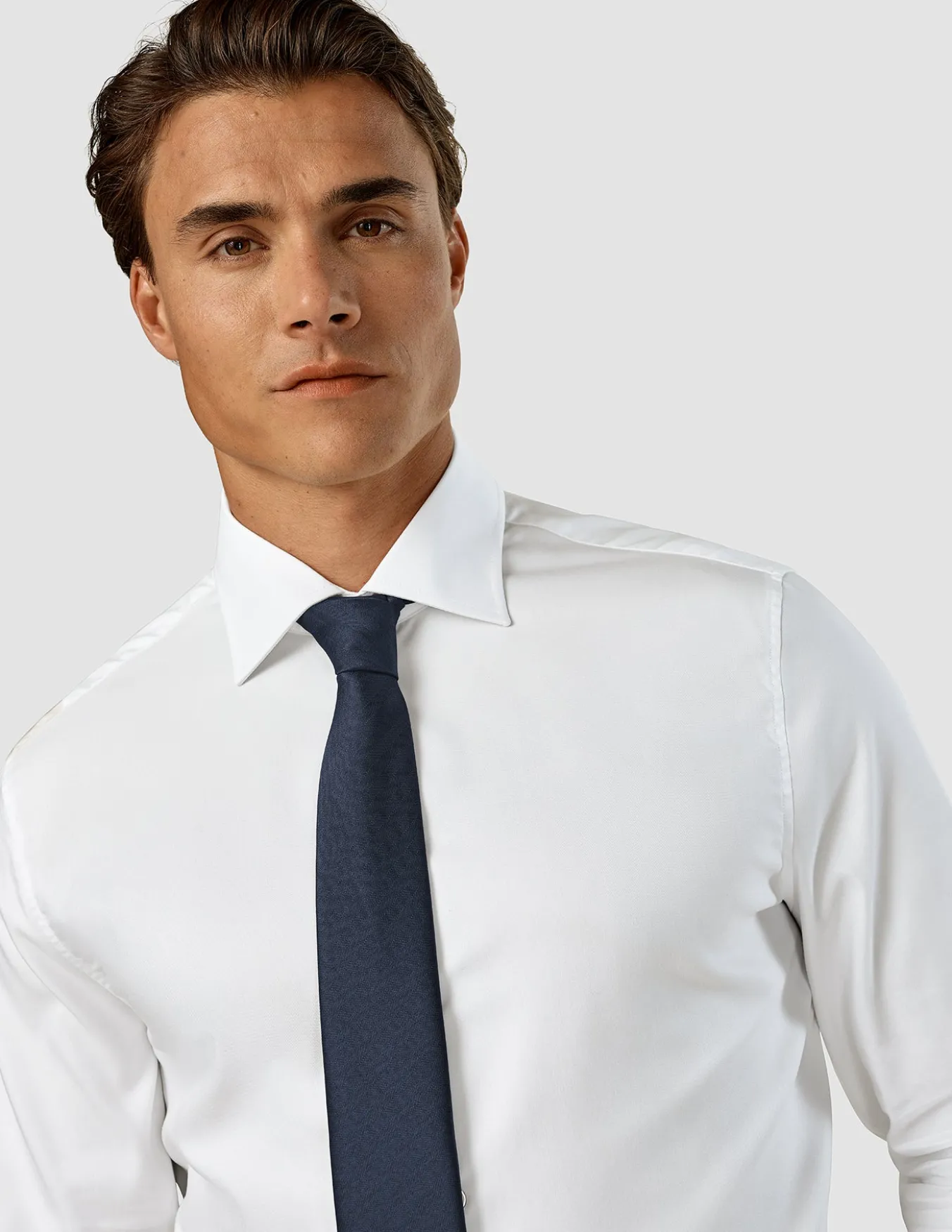 Tie Herringbone Midnight Blue
