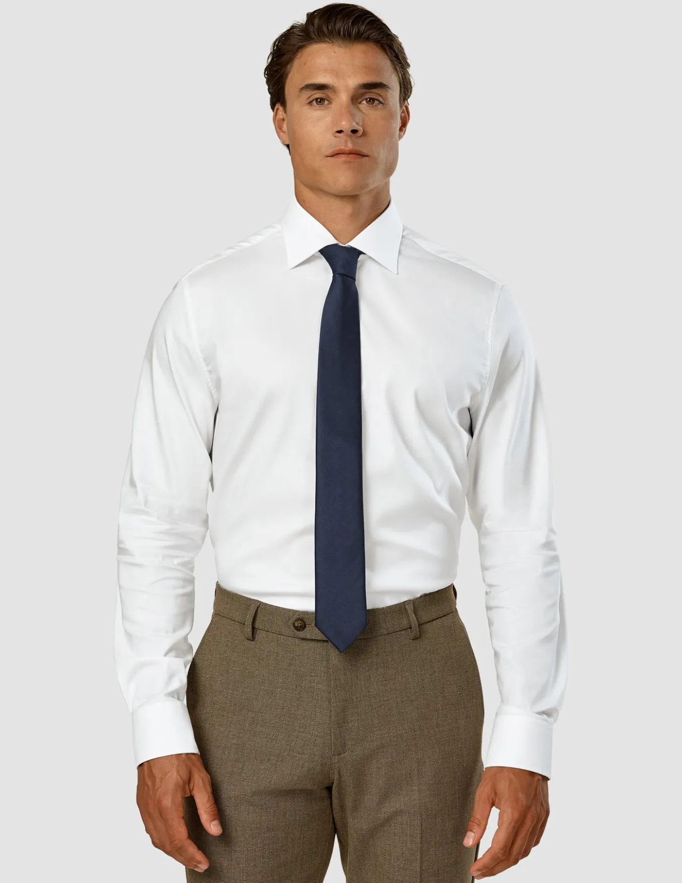 Tie Herringbone Midnight Blue