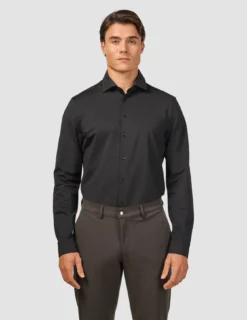 Travel Shirt Black Slim