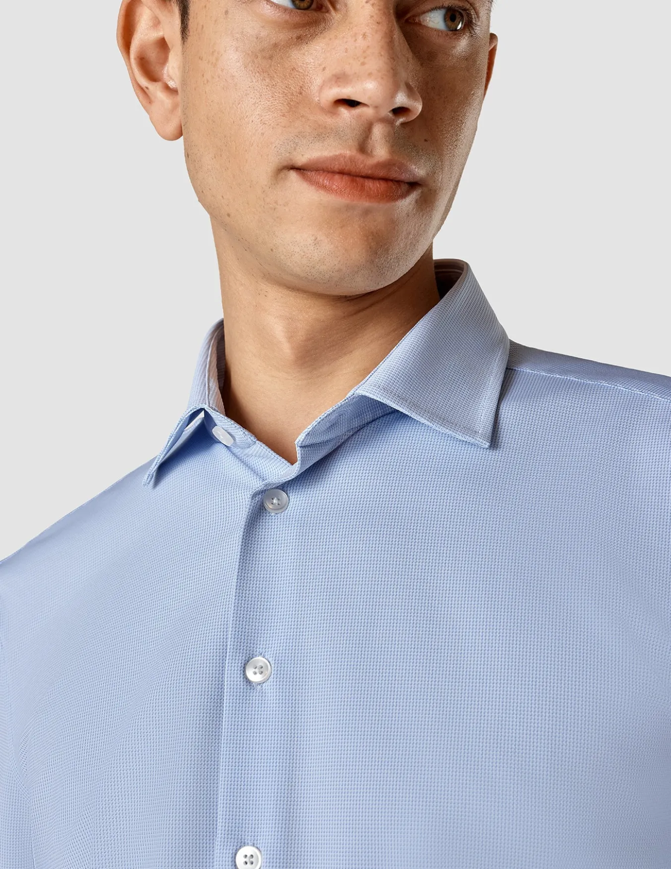 Travel Shirt Light Blue Slim