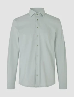 Travel Shirt Mint Grey Slim
