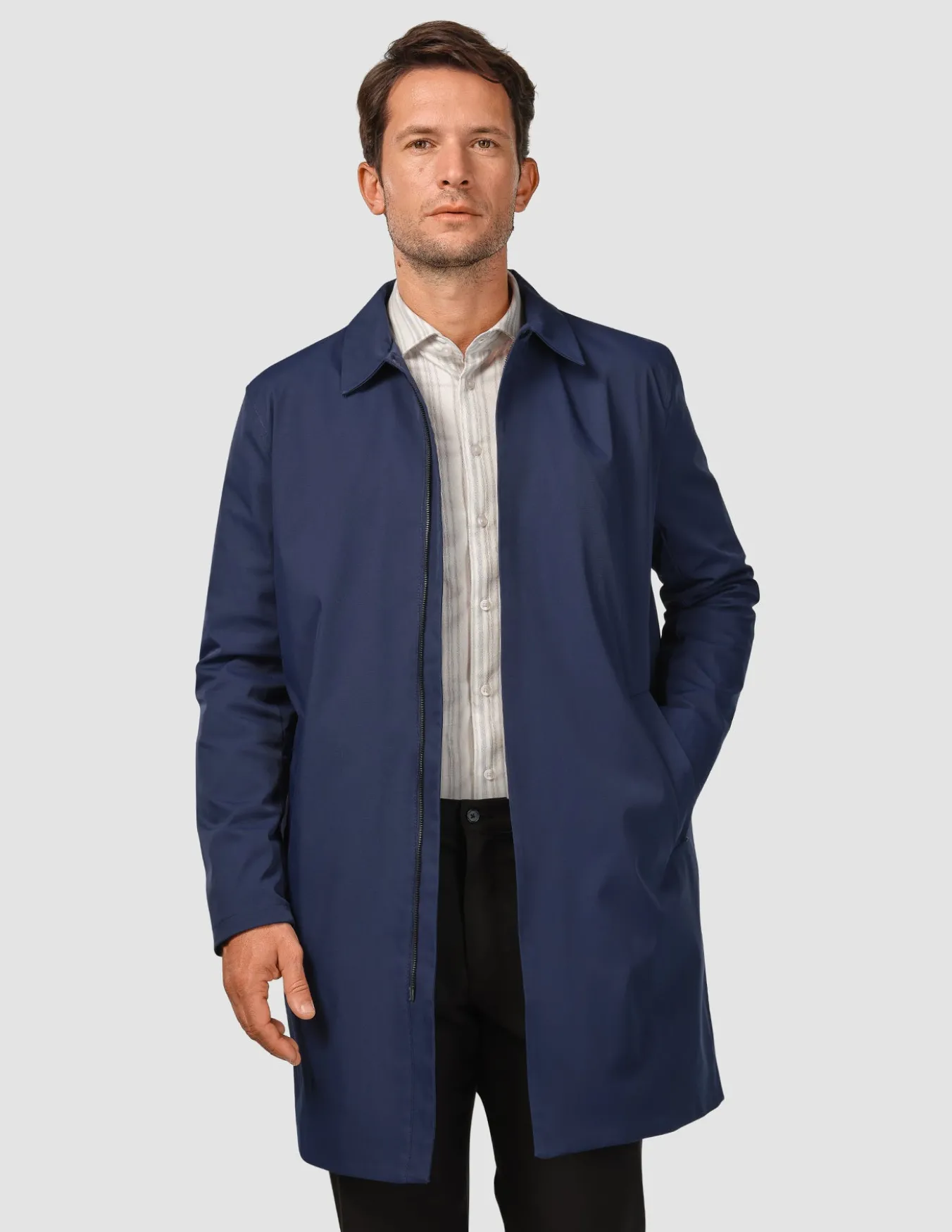Waterproof Trench Coat Navy