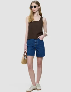 Women Classic Denim Shorts Medium Blue