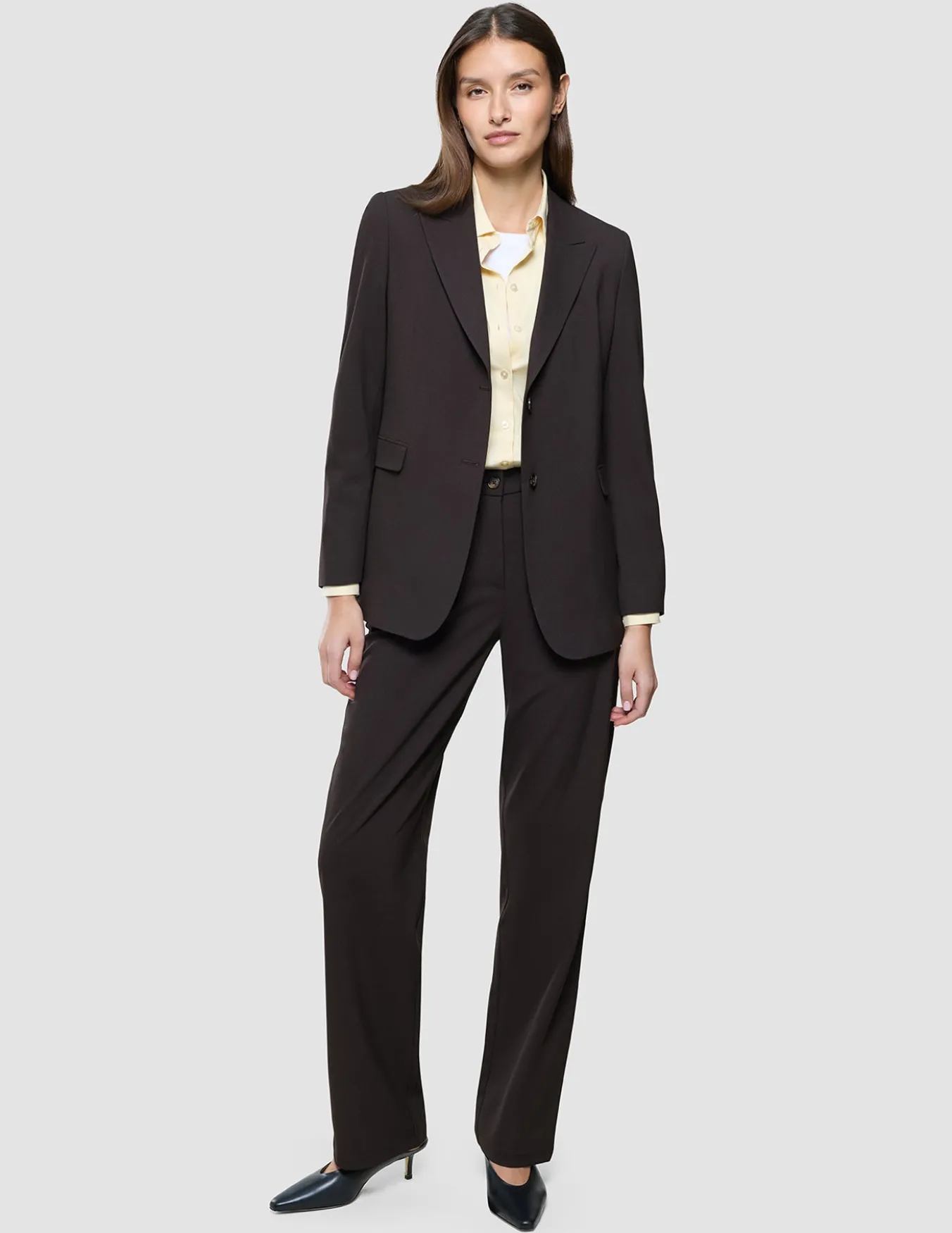 Women Ease Blazer Mocha Melange