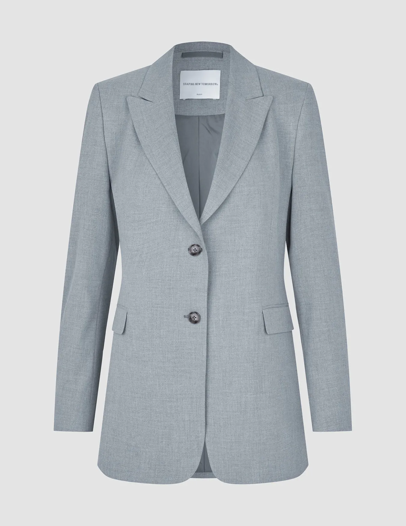 Women Ease Blazer Steel Melange