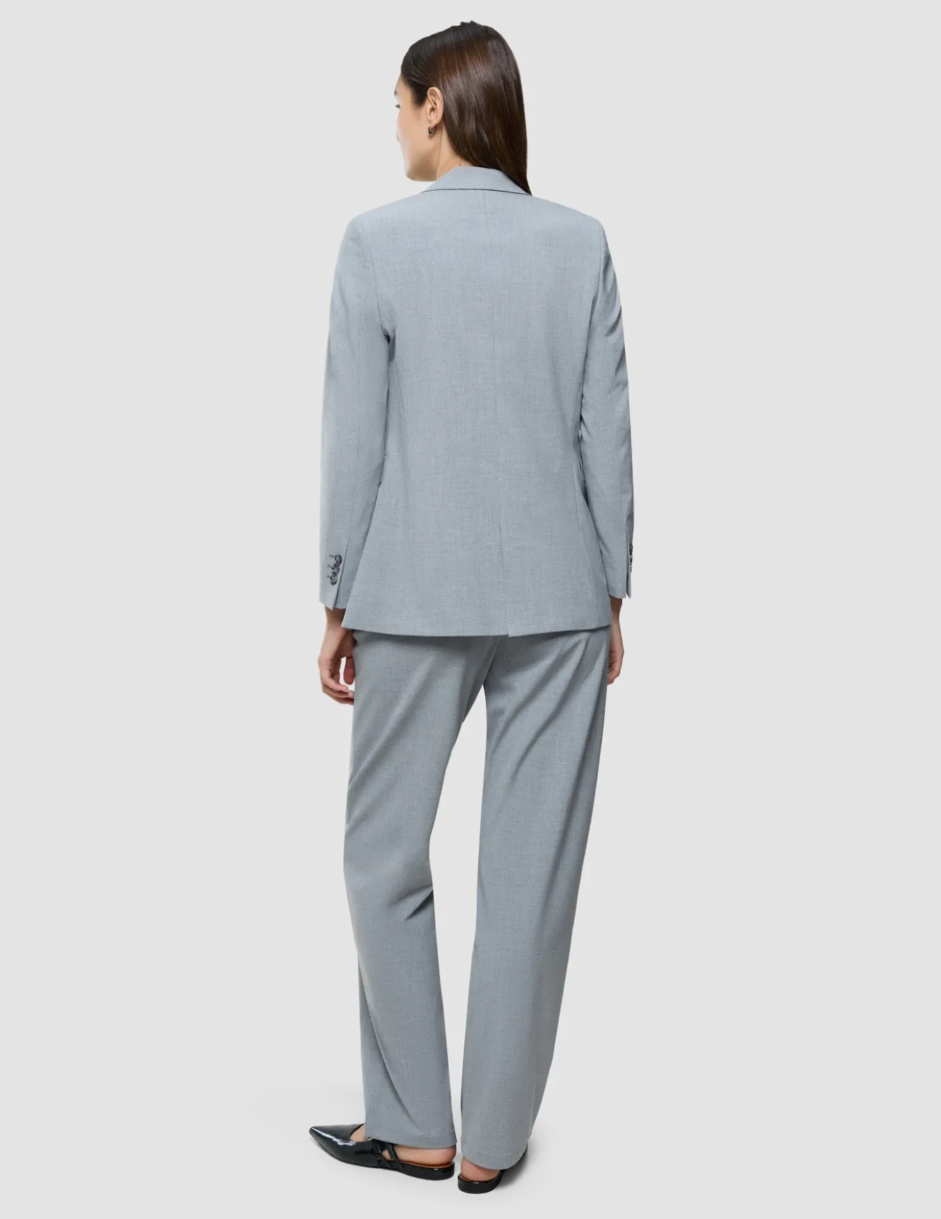 Women Ease Blazer Steel Melange