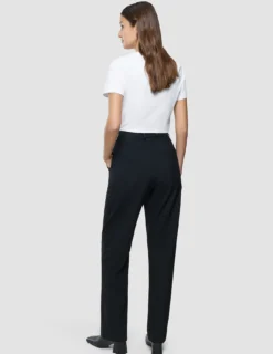 Women Ease Pants Straight Black