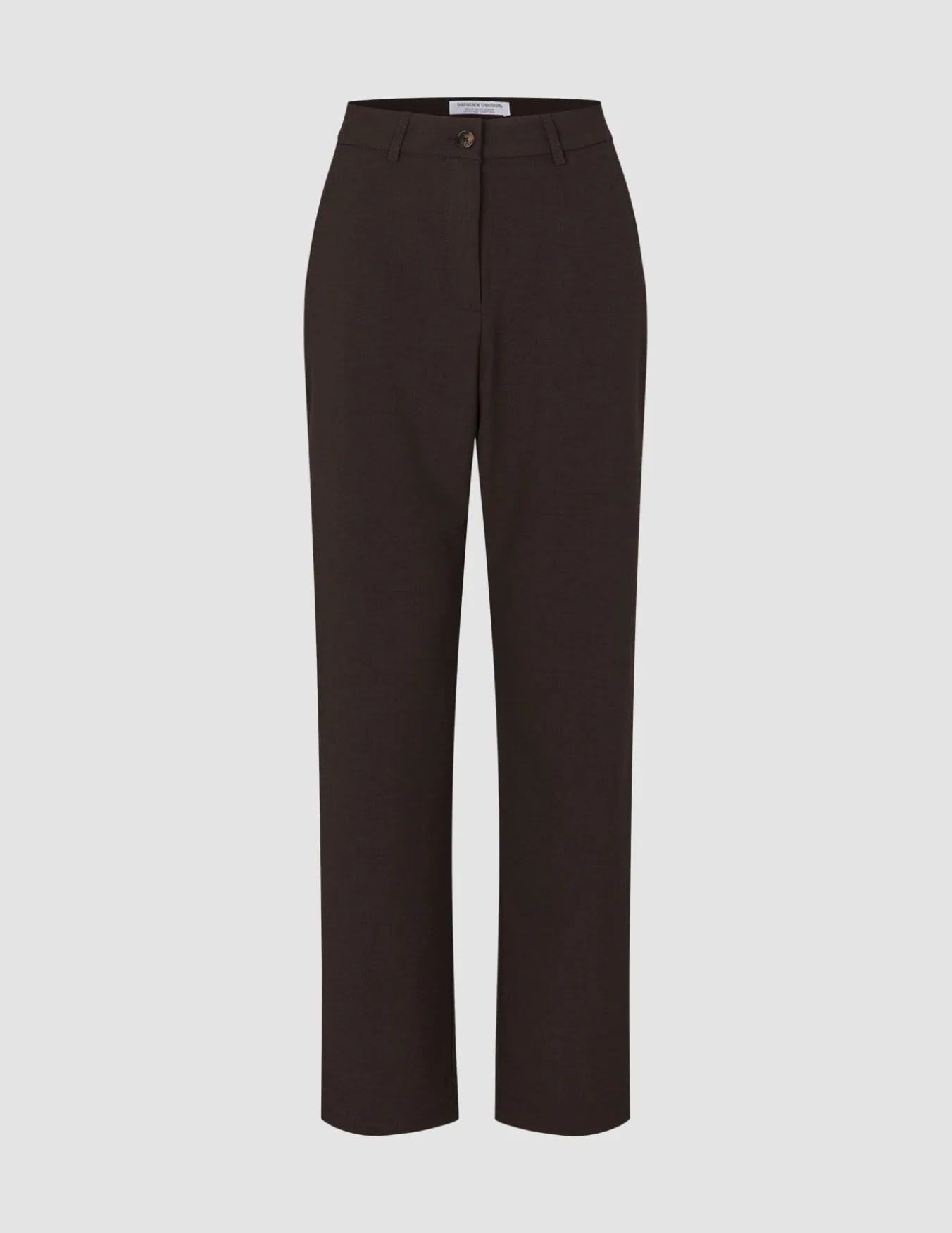 Women Ease Pants Straight Mocha Melange