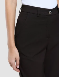 Women Ease Pants Straight Mocha Melange