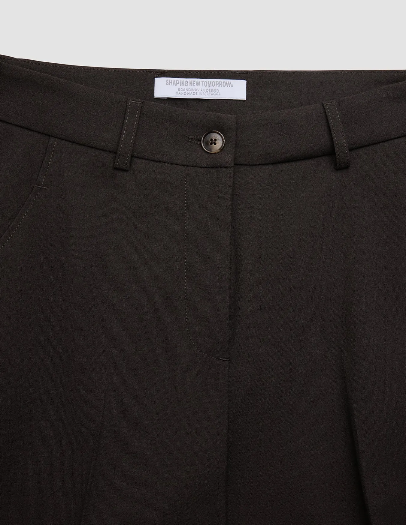 Women Ease Pants Straight Mocha Melange
