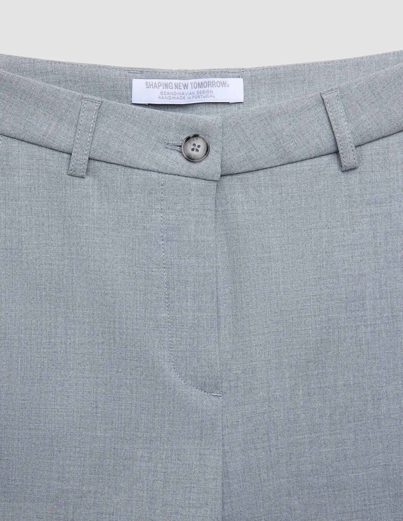 Women Ease Pants Straight Steel Melange