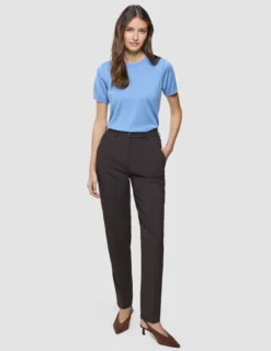 Women Ease Pants Tapered Mocha Melange