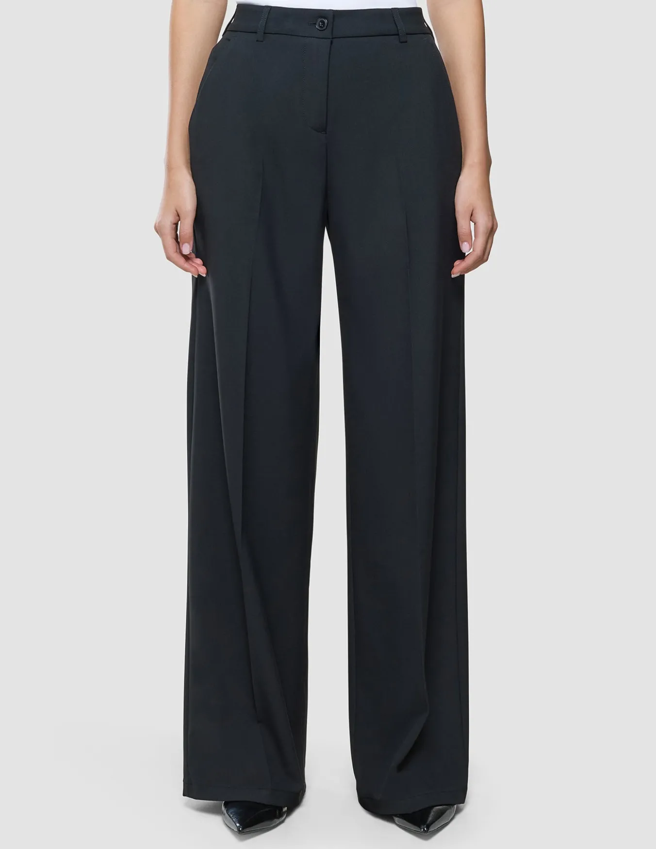 Women Ease Pants Wide Black