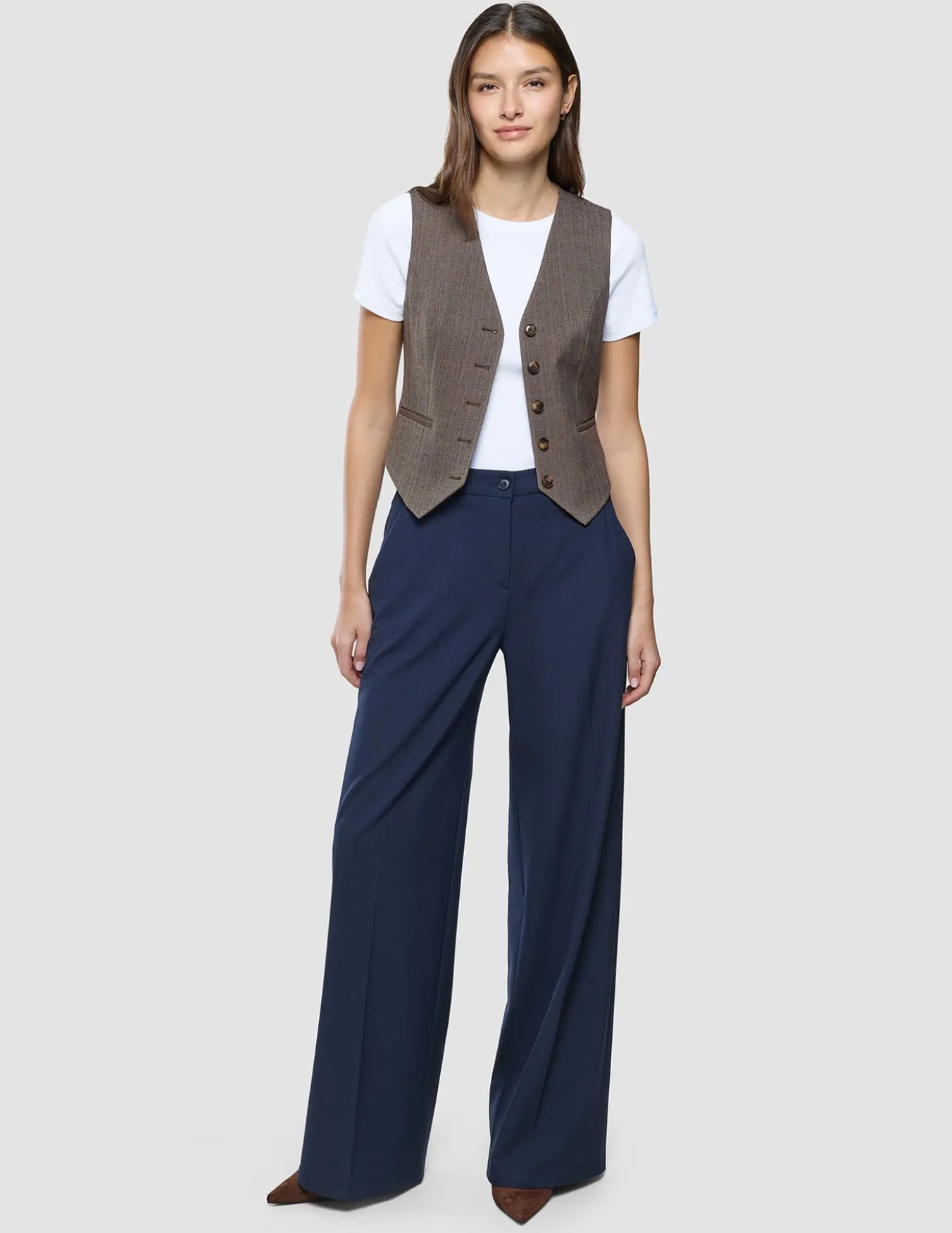 Women Ease Pants Wide Blue Nights
