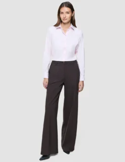 Women Ease Pants Wide Mocha Melange