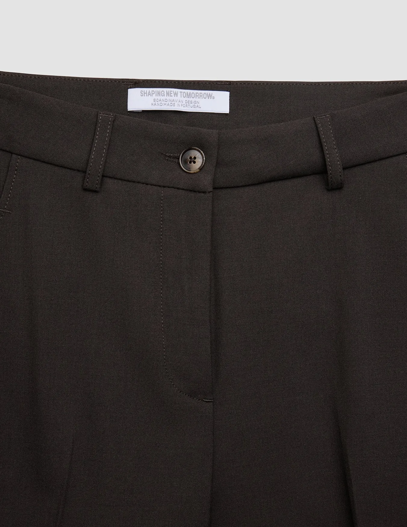 Women Ease Pants Wide Mocha Melange