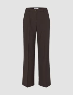 Women Ease Pants Wide Mocha Melange