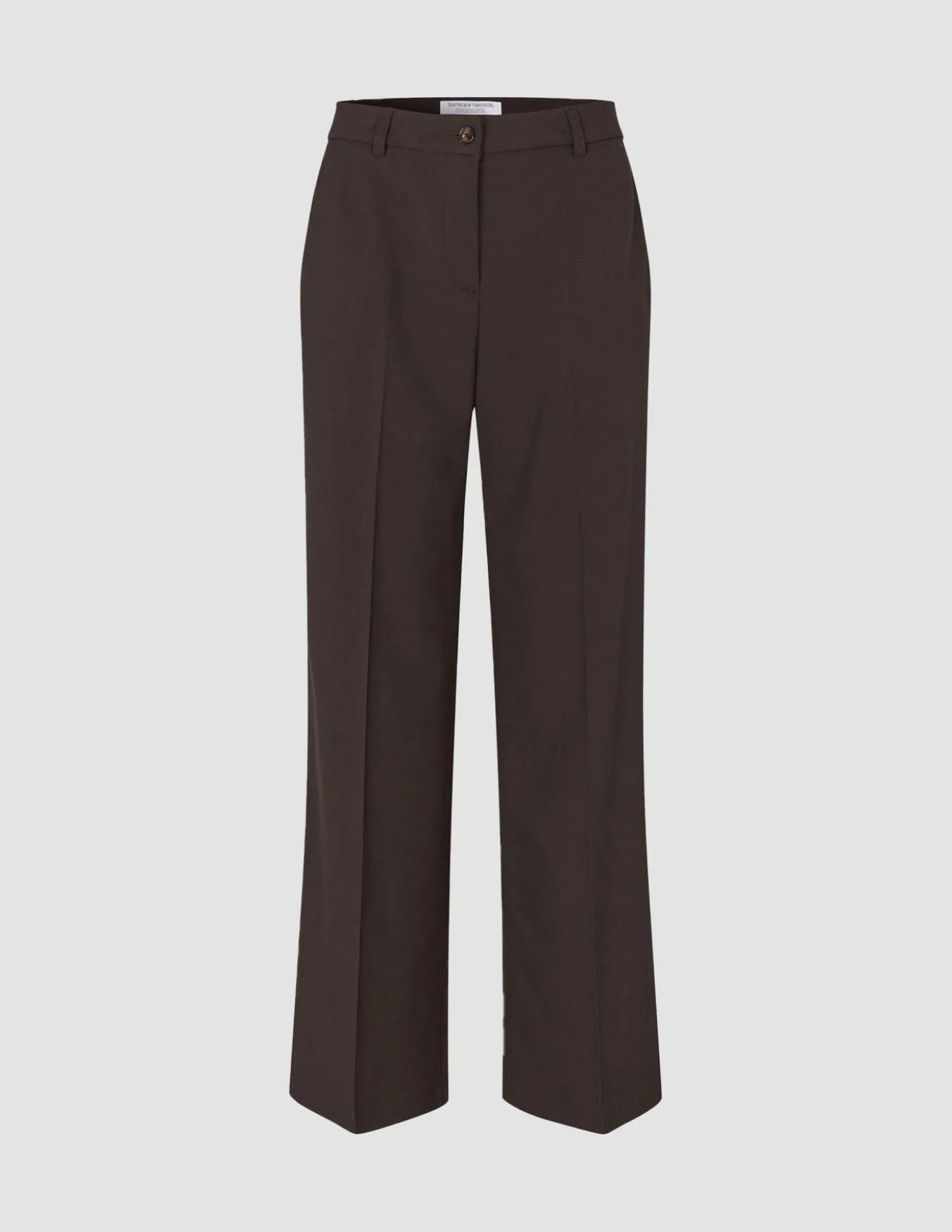 Women Ease Pants Wide Mocha Melange