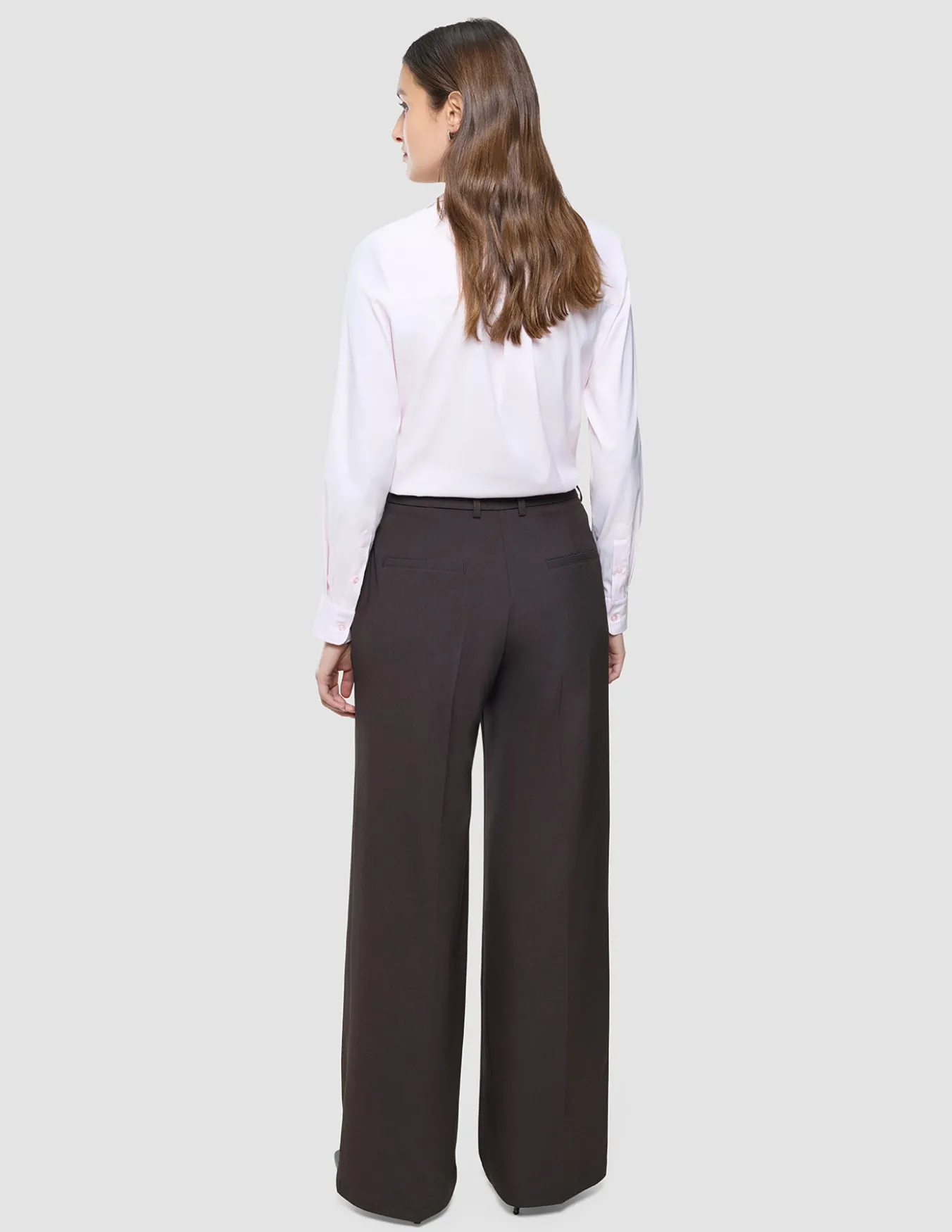 Women Ease Pants Wide Mocha Melange