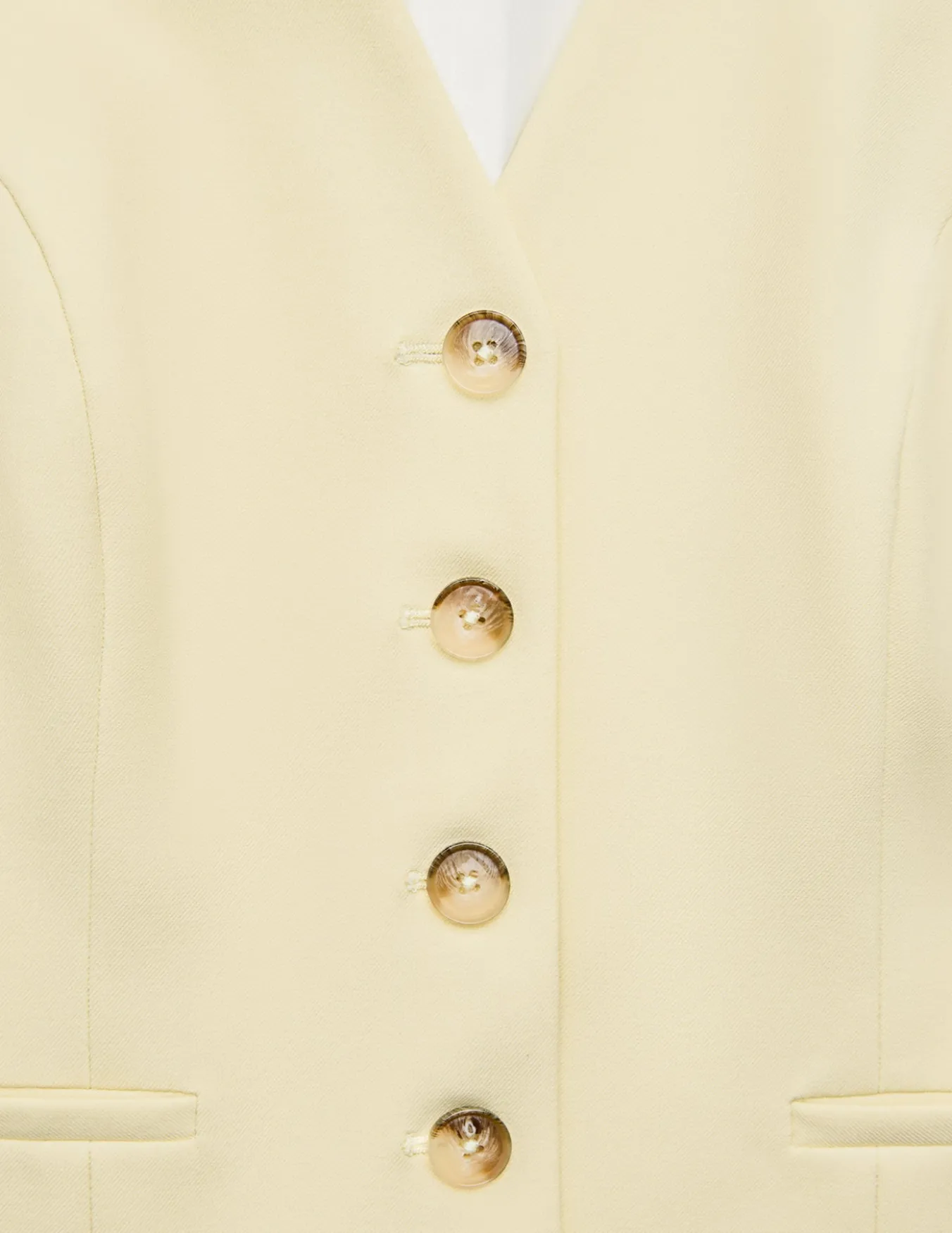 Women Essential Long Vest Misty Yellow