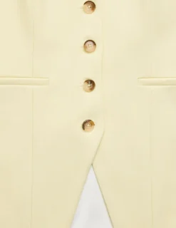 Women Essential Long Vest Misty Yellow