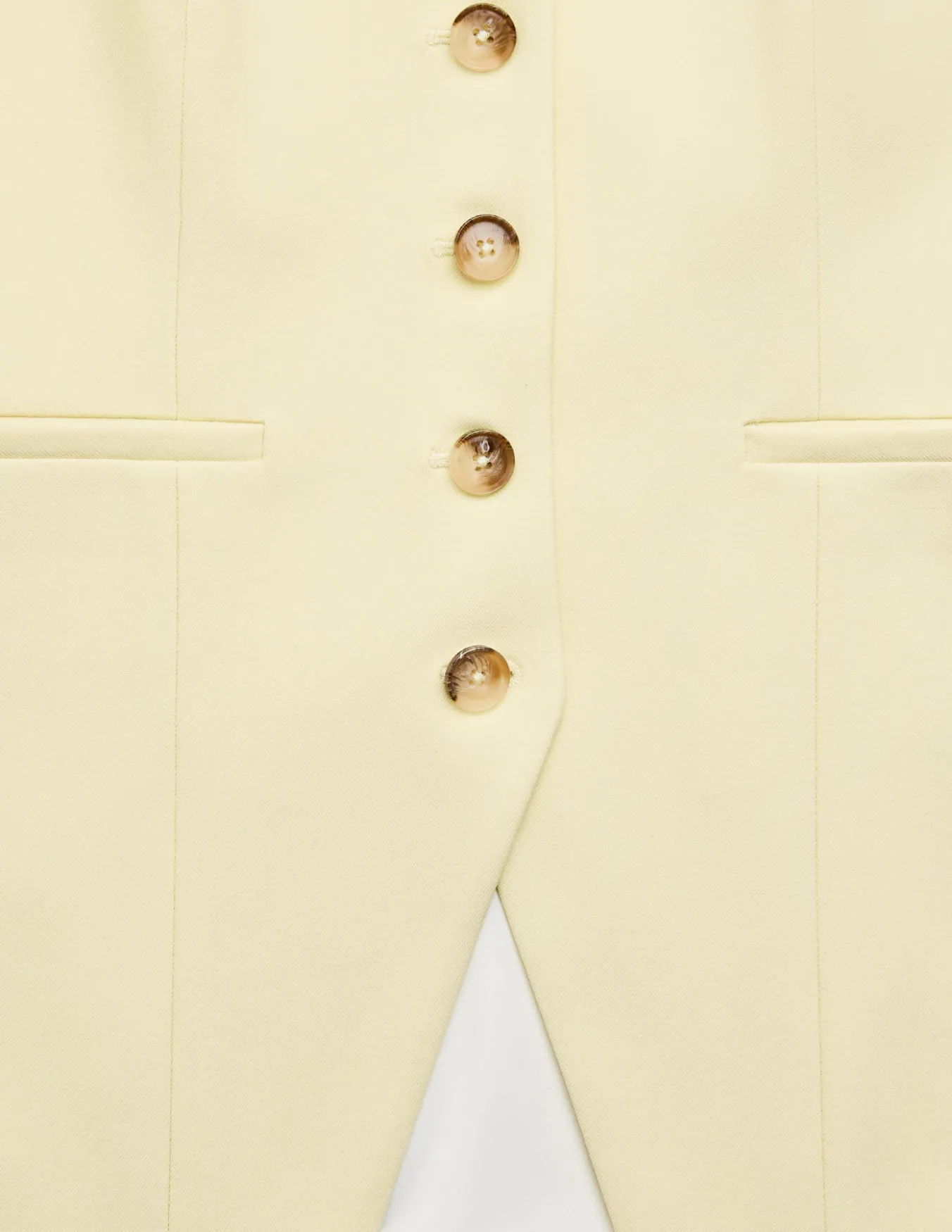 Women Essential Long Vest Misty Yellow