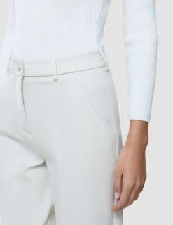 Women Essential Pants Tapered Off White