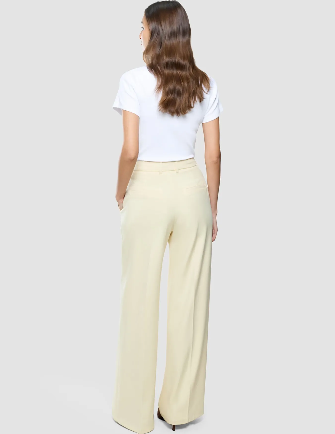 Women Essential Pants Wide Misty Yellow