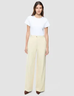 Women Essential Pants Wide Misty Yellow