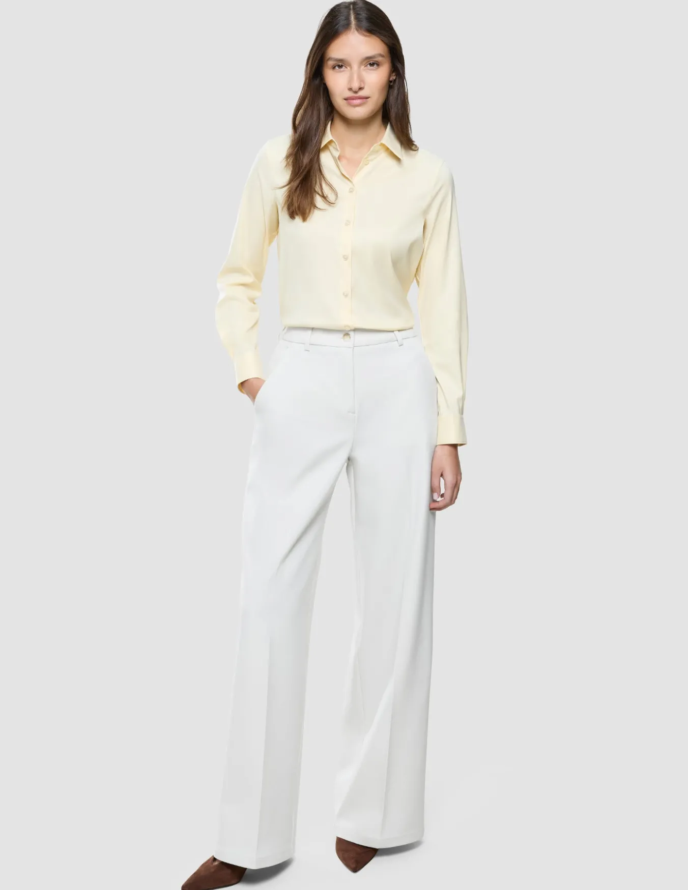 Women Essential Pants Wide Off White