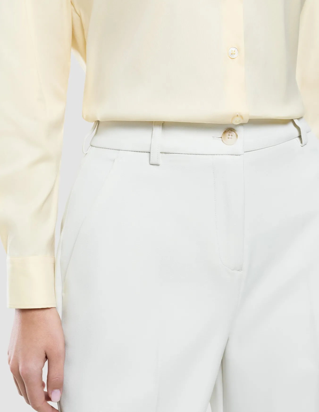 Women Essential Pants Wide Off White