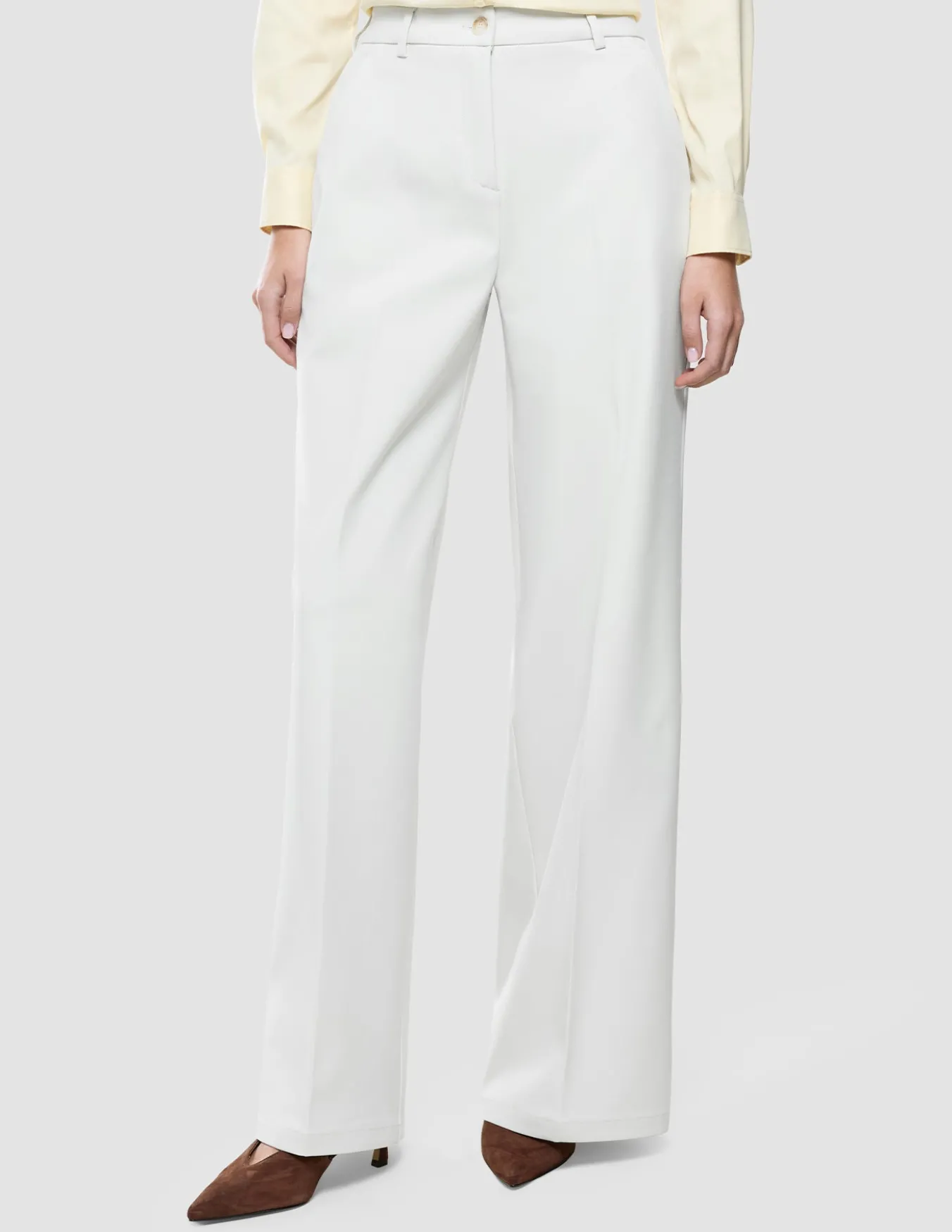 Women Essential Pants Wide Off White