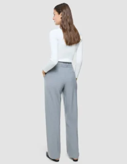 Women Fine Knit Rib Long Sleeve Off White