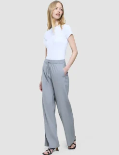 Women Linen Pants Relaxed Stone Grey