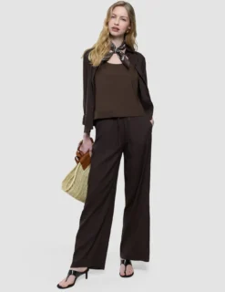 Women Linen Top Espresso