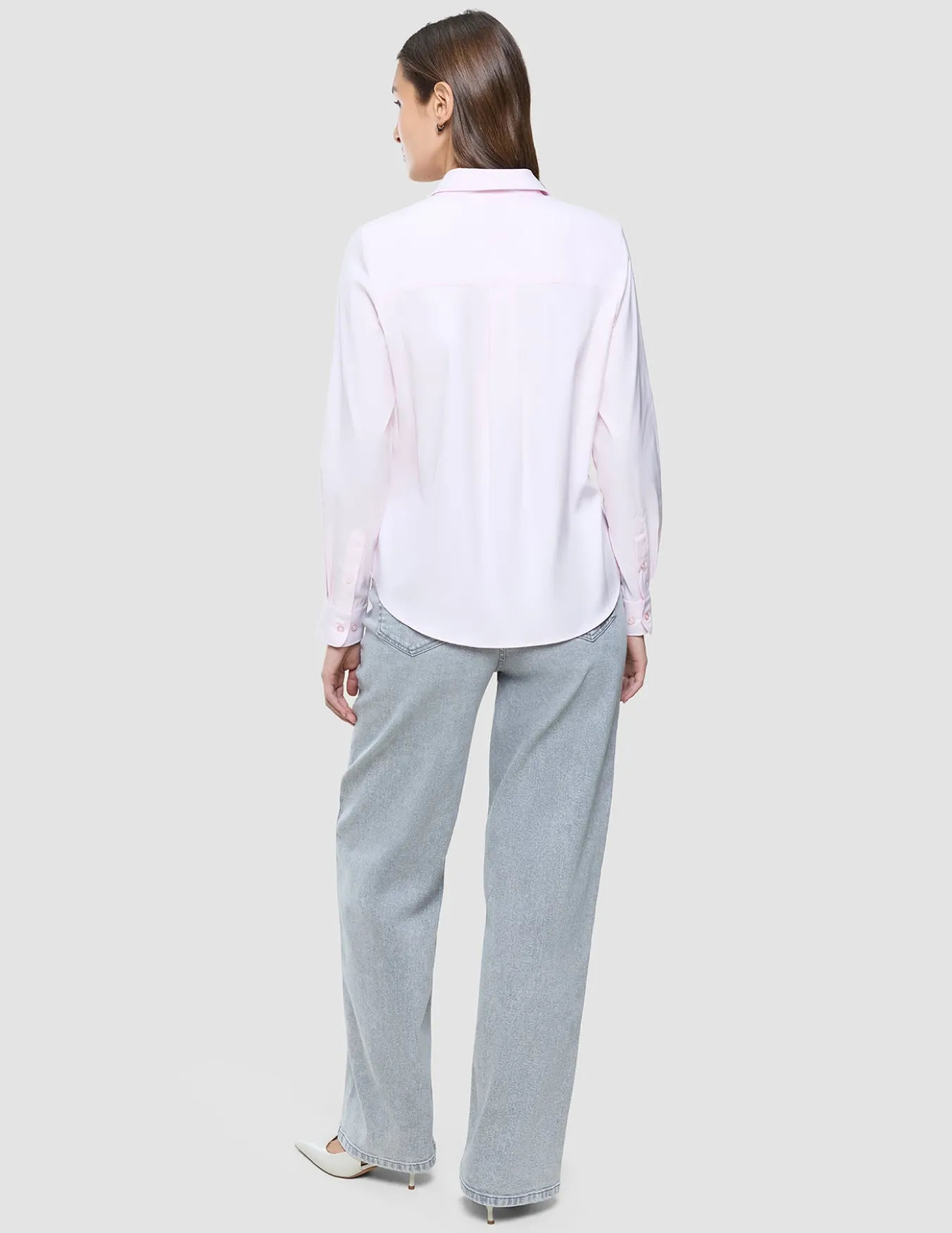 Women Oxford Shirt Barely Pink Regular