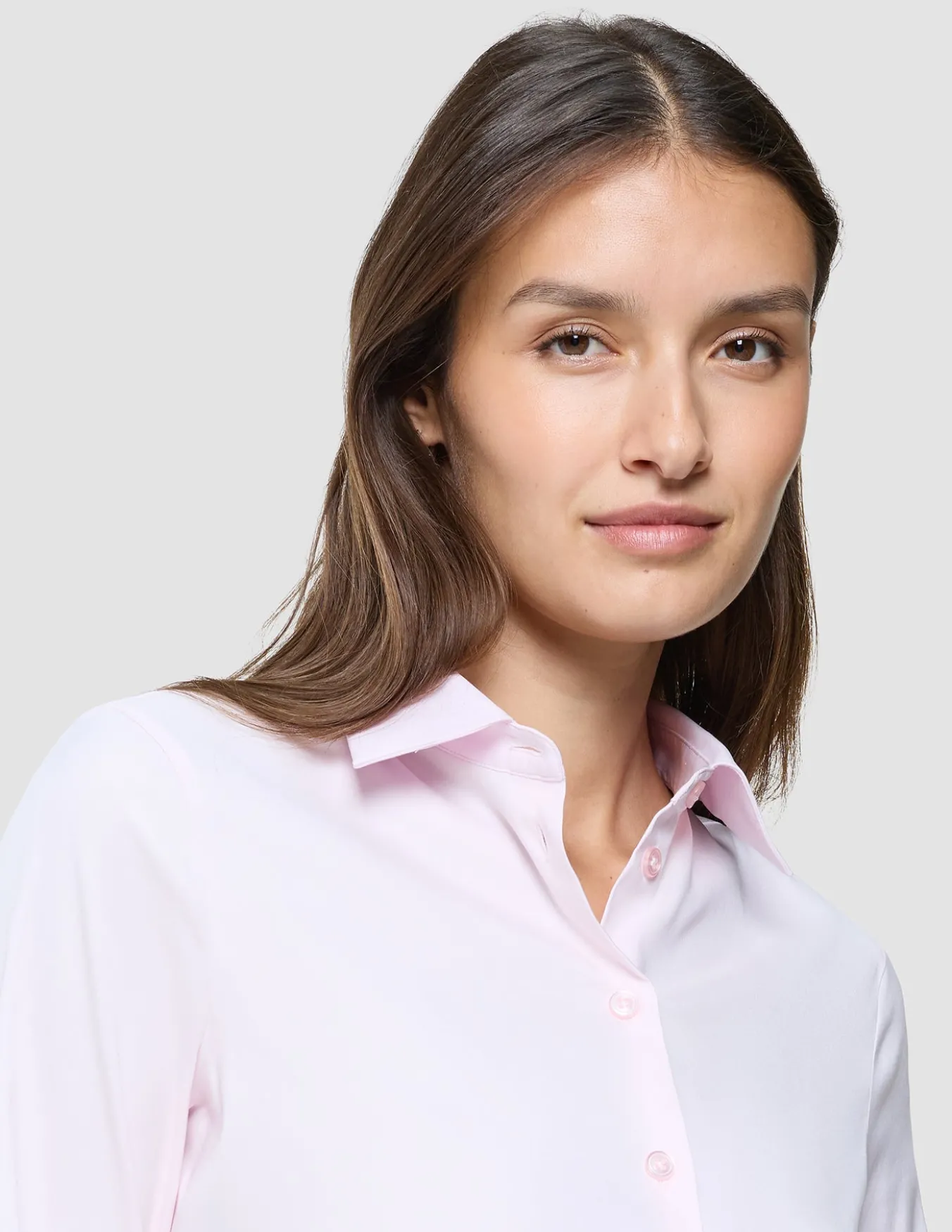Women Oxford Shirt Barely Pink Regular