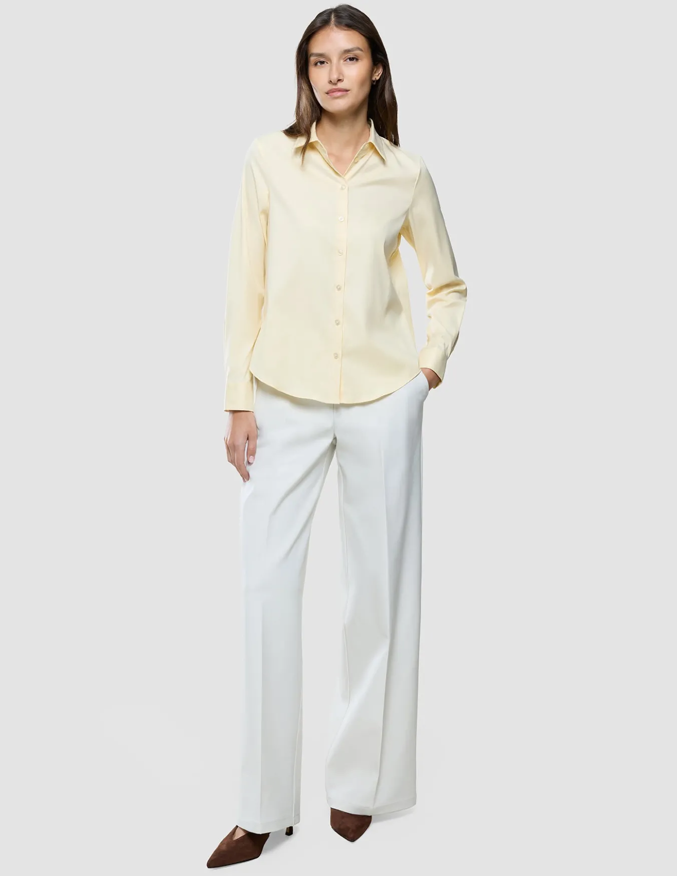 Women Oxford Shirt Misty Yellow Regular
