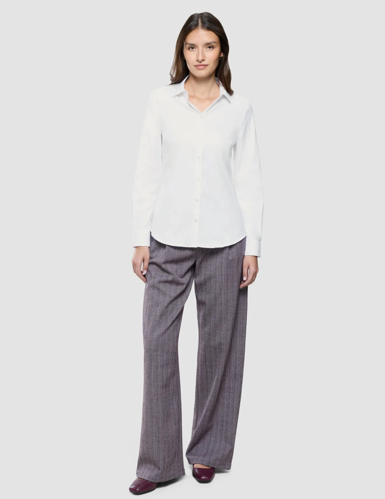 Women Oxford Shirt White Slim