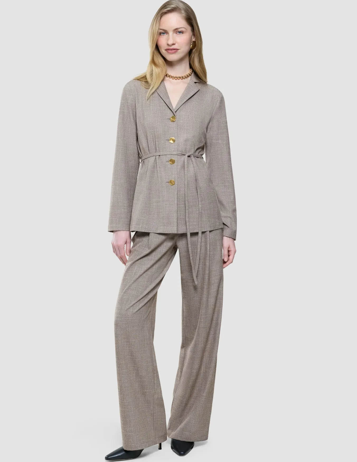 Women Rhea Pants Golden Beige Melange