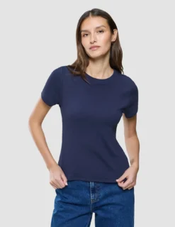 Women Rib T-Shirt Night Sky