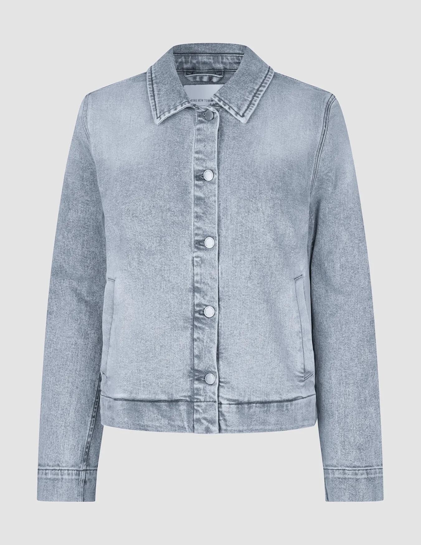Women's Classic Denim Jacket Light Grey Washed
